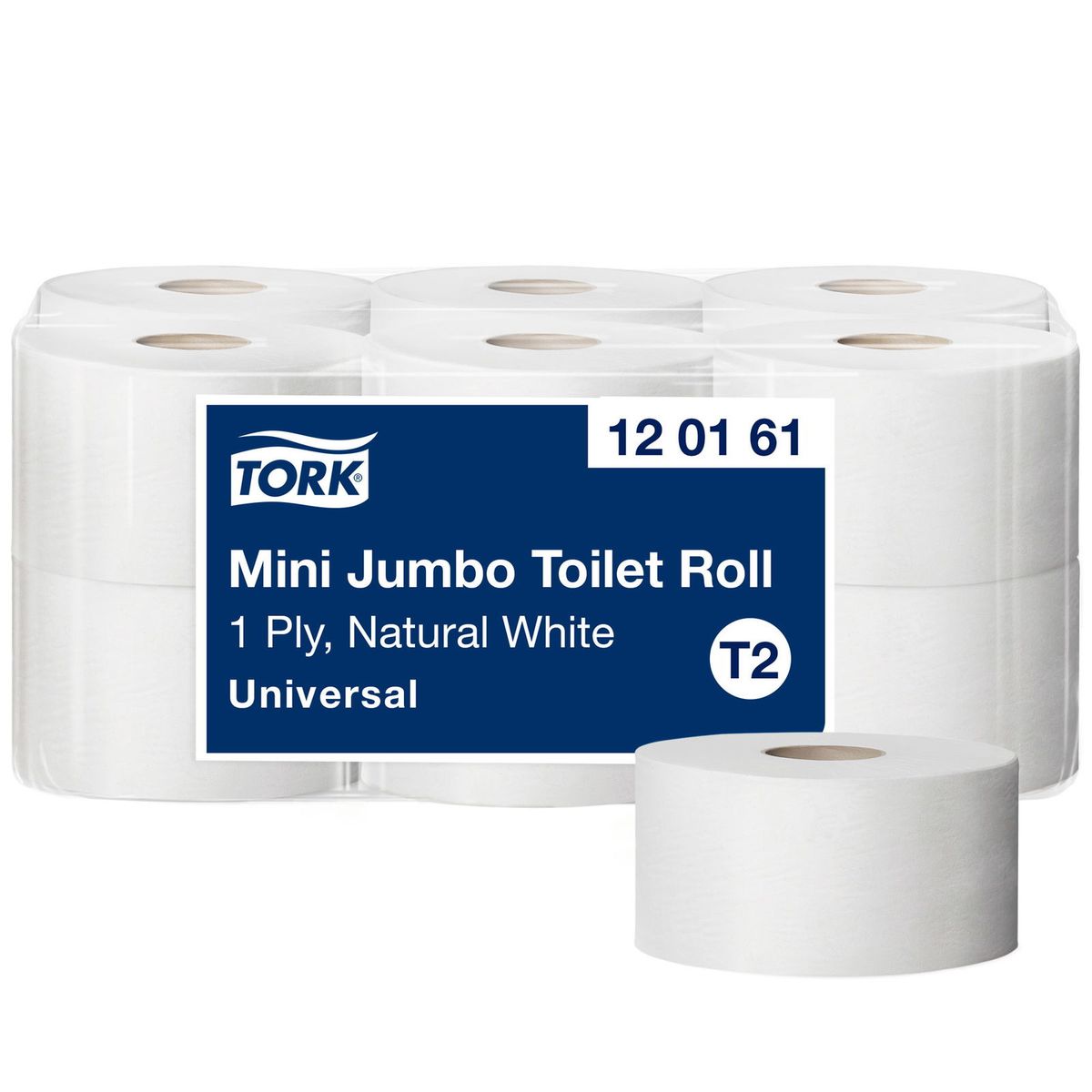 Tork 120161 Universal T2 Mini Jumbo 1lags toiletpapir 12 ruller