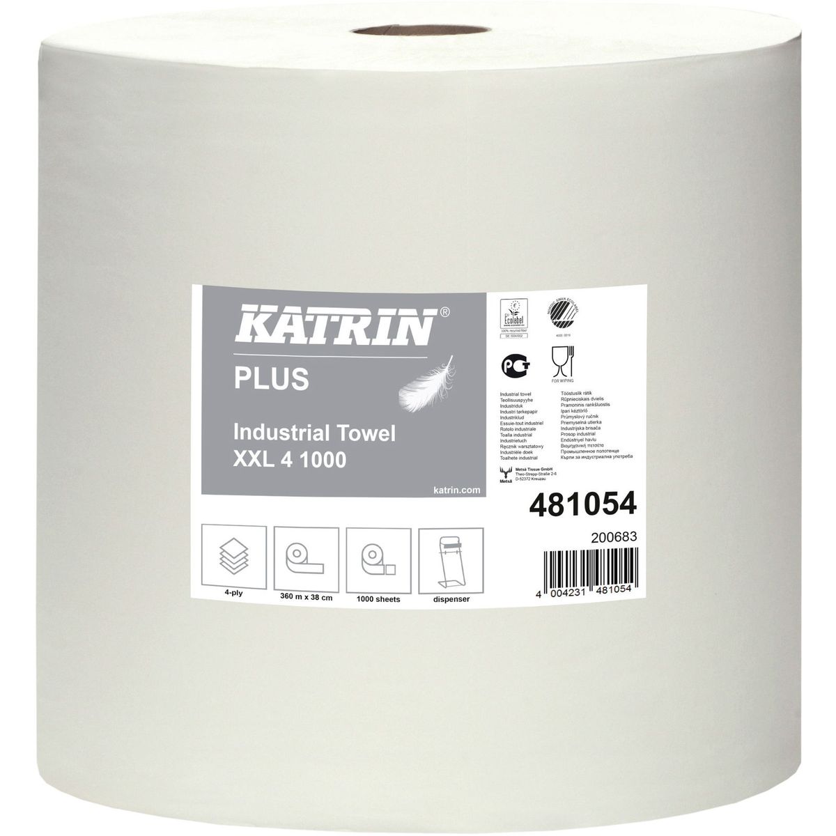 Katrin 481054 XXL Plus industrirulle 4lags hvid