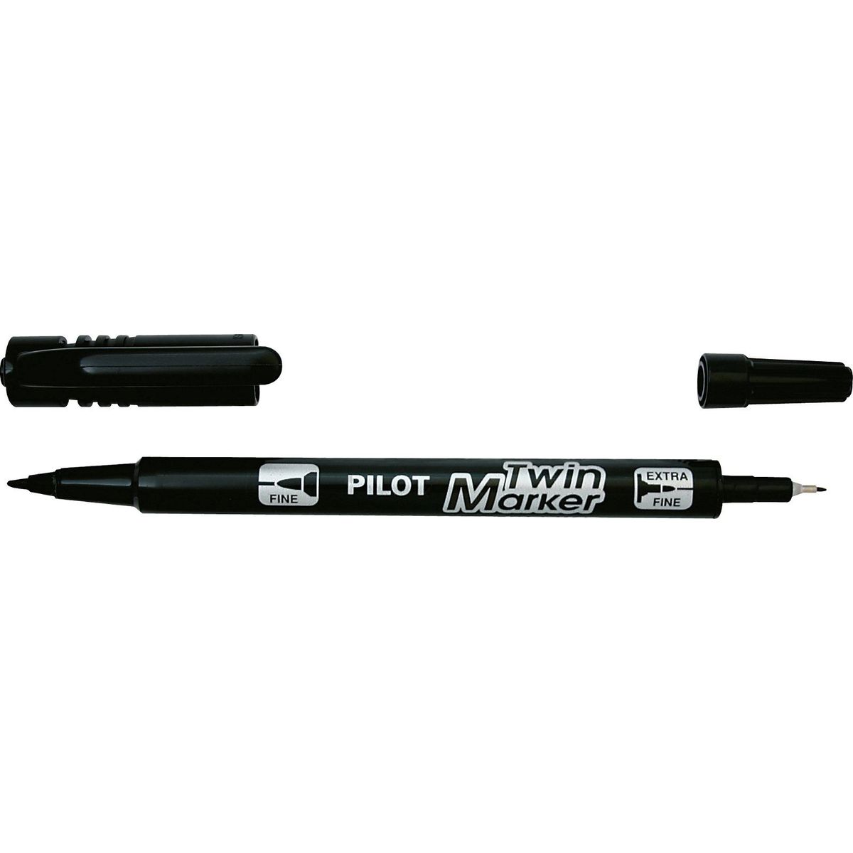 Pilot Twin 2-i-1 marker 0,4-0,5mm sort