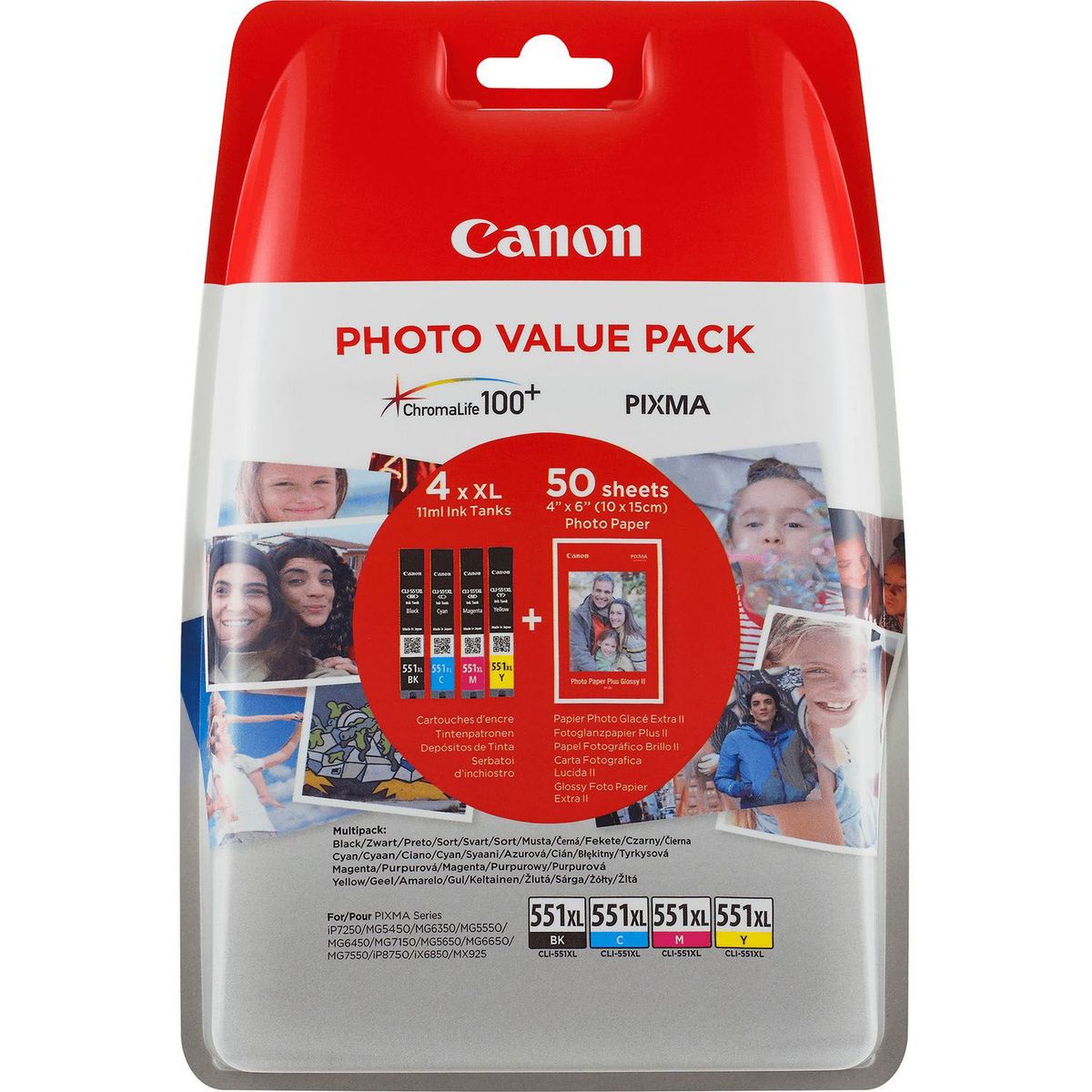 Canon CLI-551XL 6443B006 CMYK Blækpatron