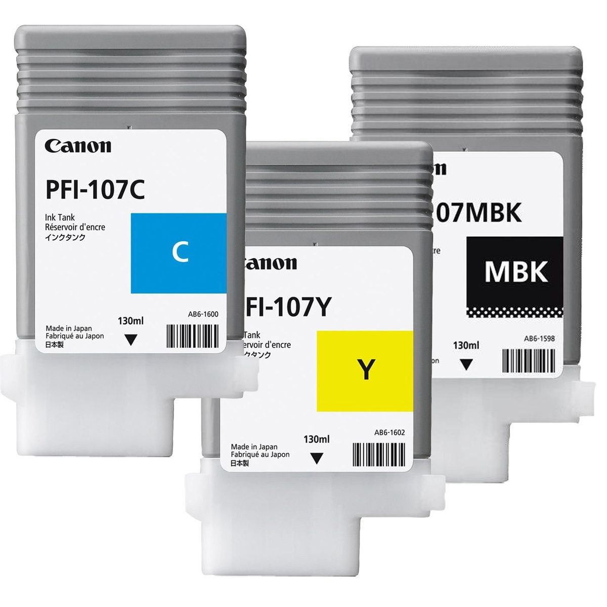 Canon PFI-107MBK 6704B001AA Mat Sort Blækpatron, 130 ml