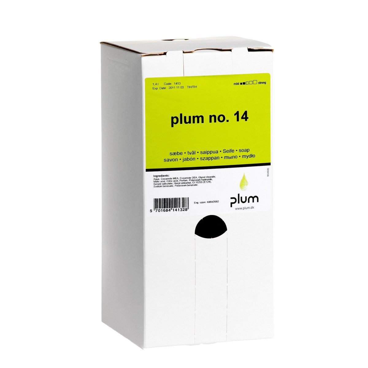 Plum No. 14 håndsæbe refill 1,4 ltr