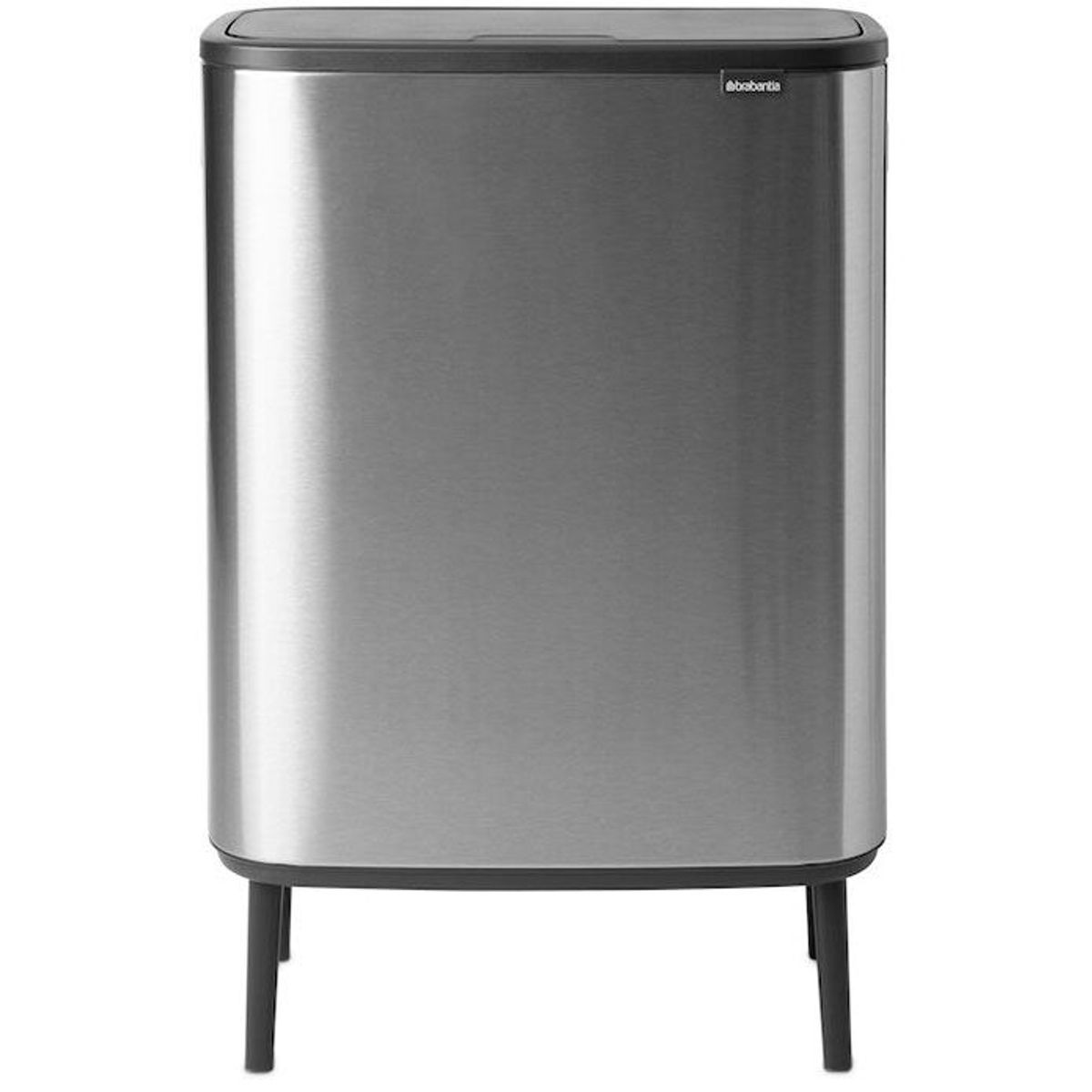 Brabantia BO High vippelågsspand 2x30 ltr matt steel