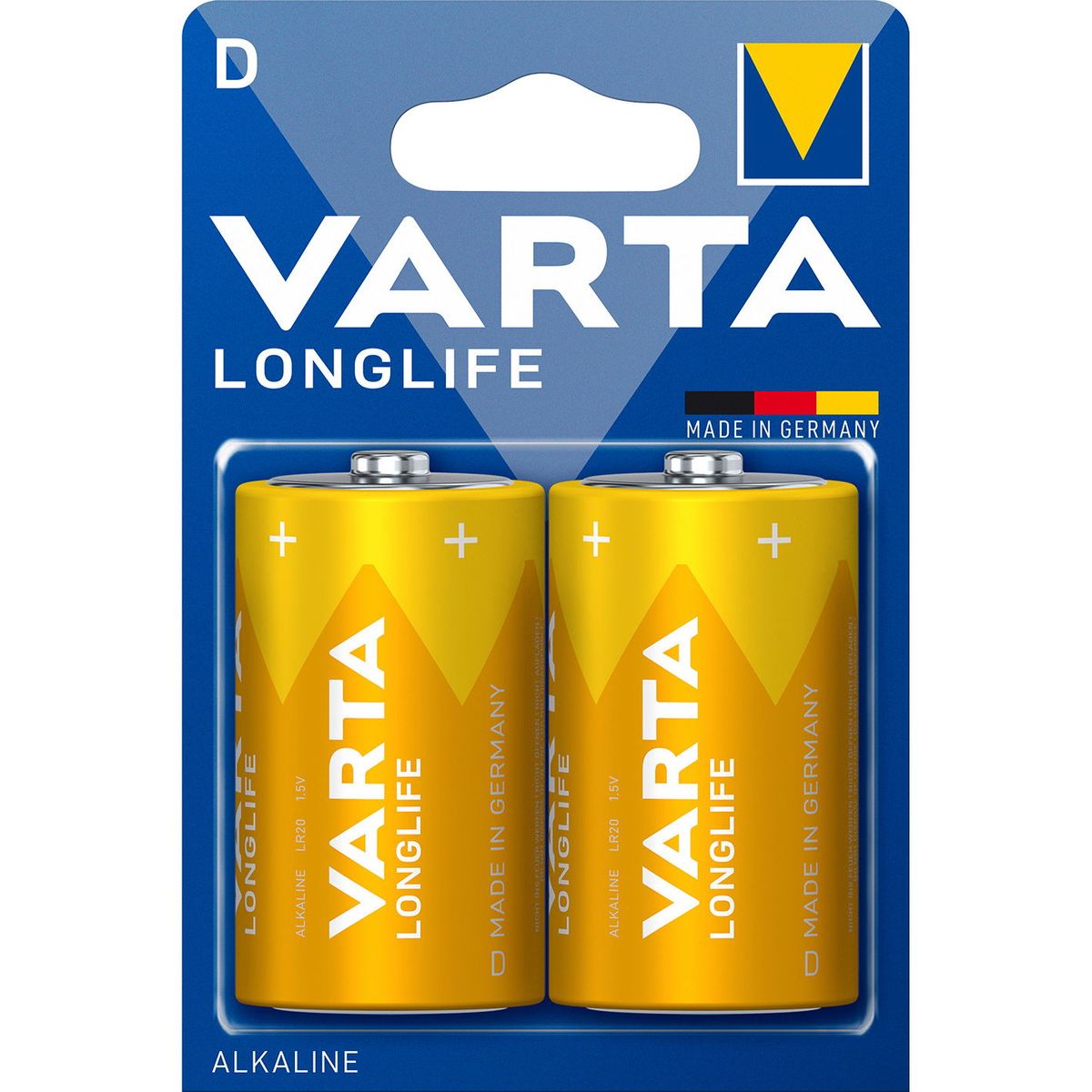 VARTA LongLife batteri D/LR20 1.5 v 2 stk