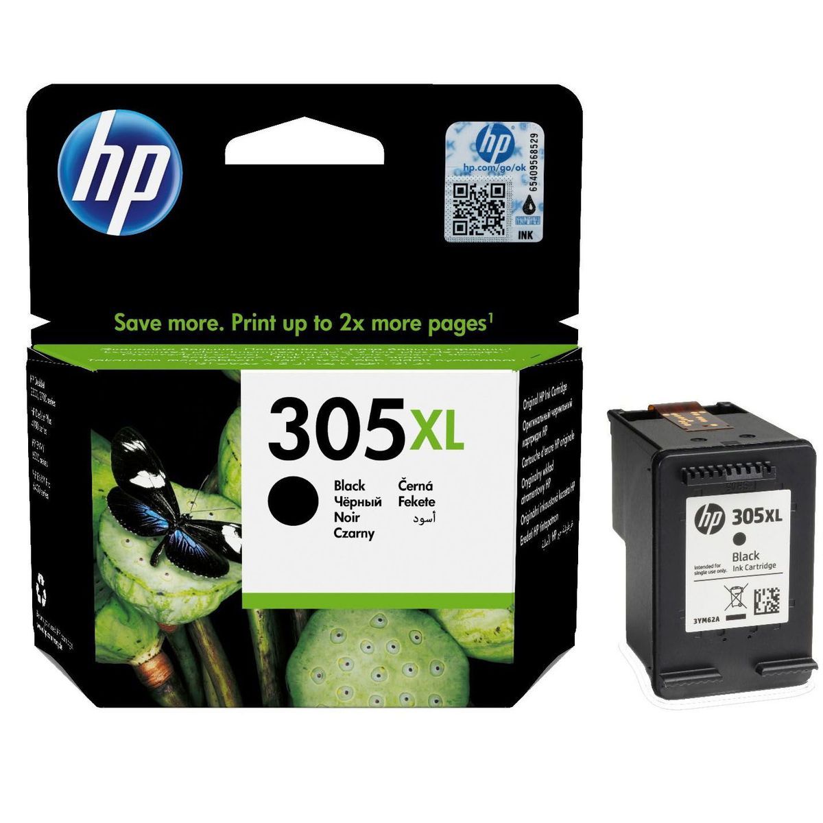 HP 305XL (3YM62AE) sort blækpatron, 240 sider