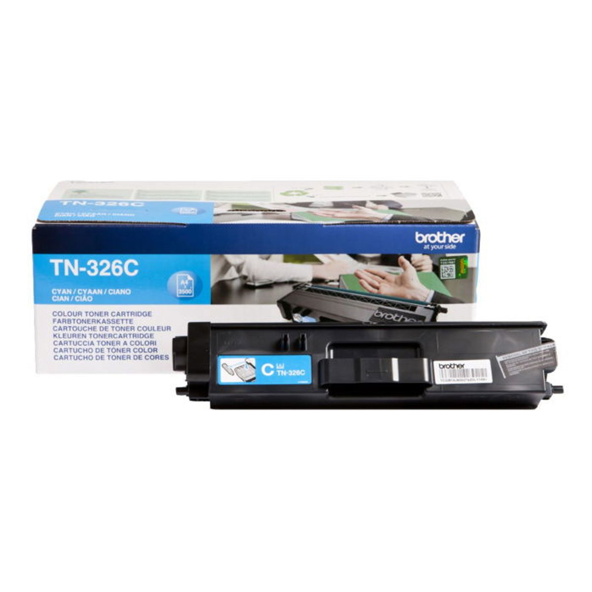 Brother TN-326C Cyan Lasertoner, 3.500 sider