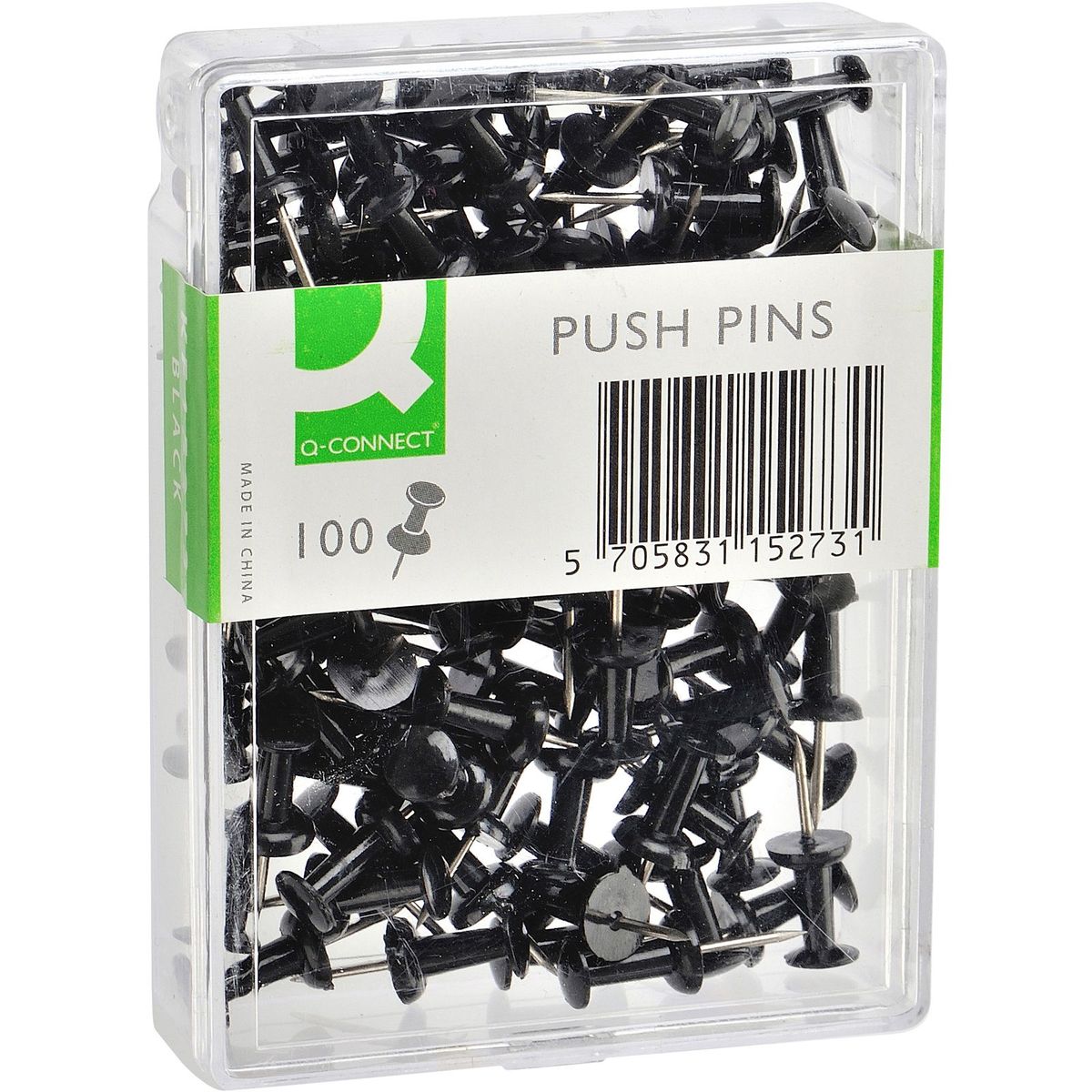 Q-connect Push Pins sort 100stk