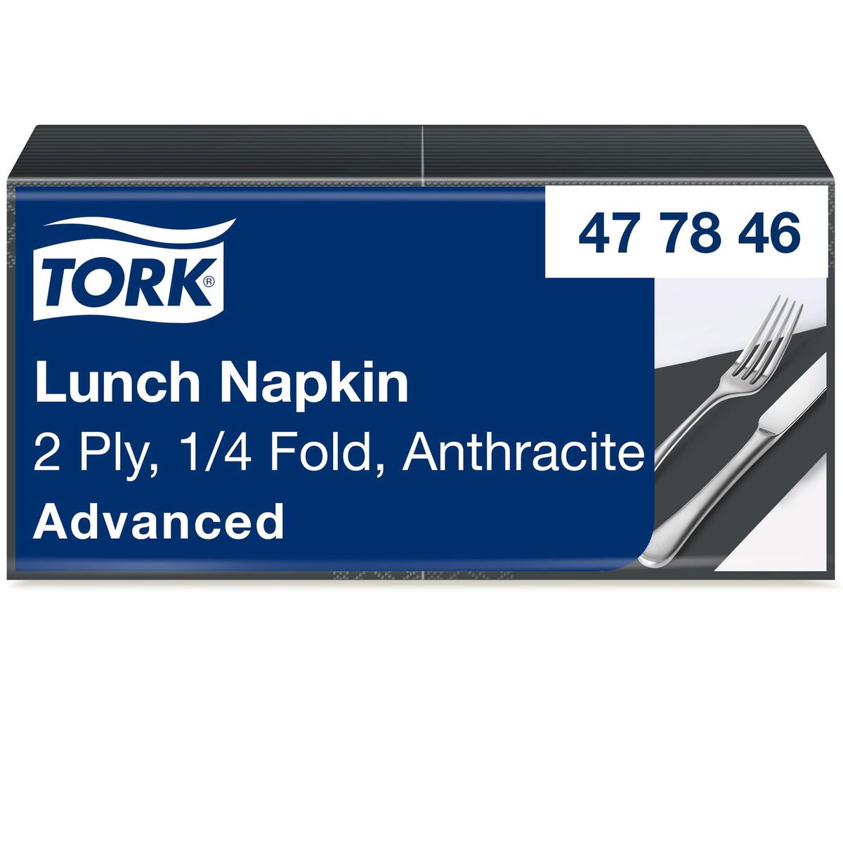 Tork 477846 Advanced servietter 33x33cm antracit 200stk