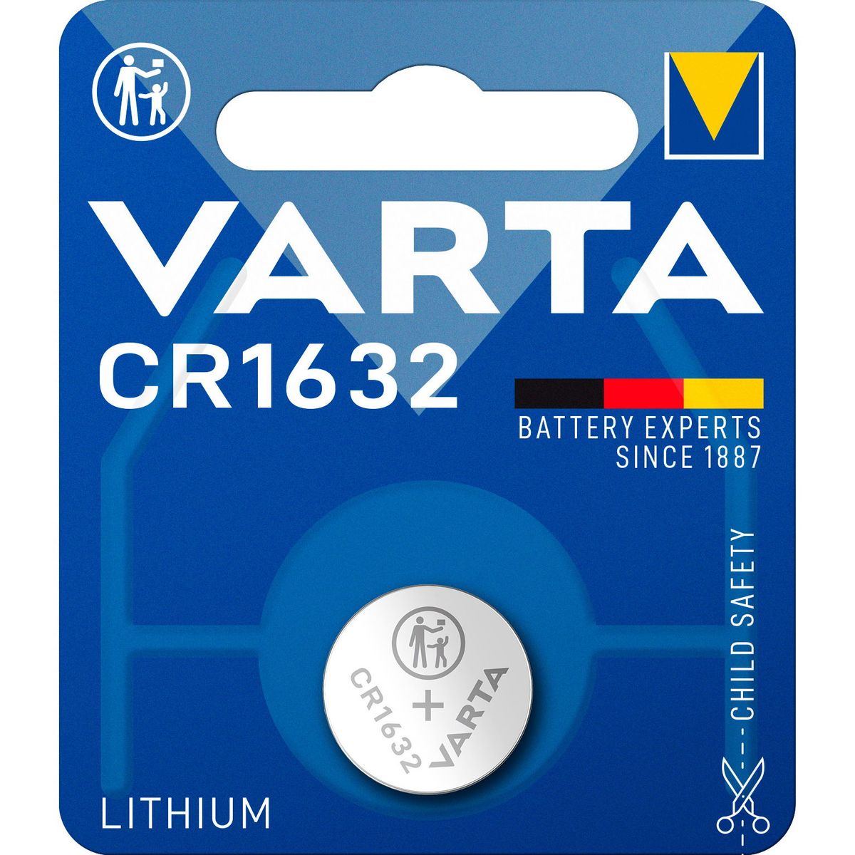 VARTA knapcellebatteri CR1632 1 stk