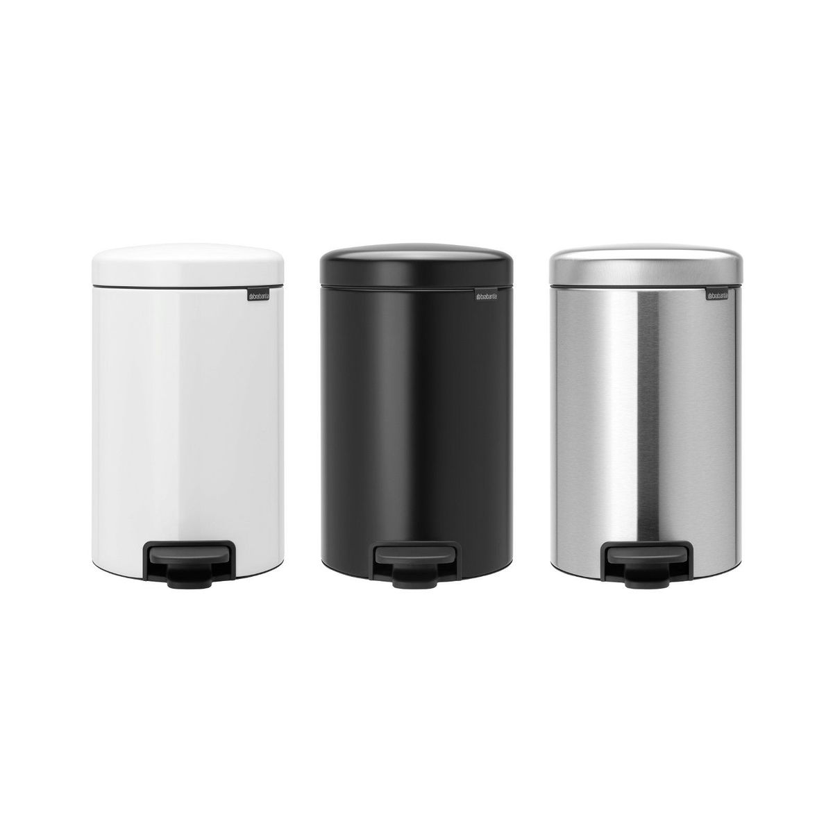 Brabantia NewIcon pedalspand Fingerprint Proof 12L Matt Steel