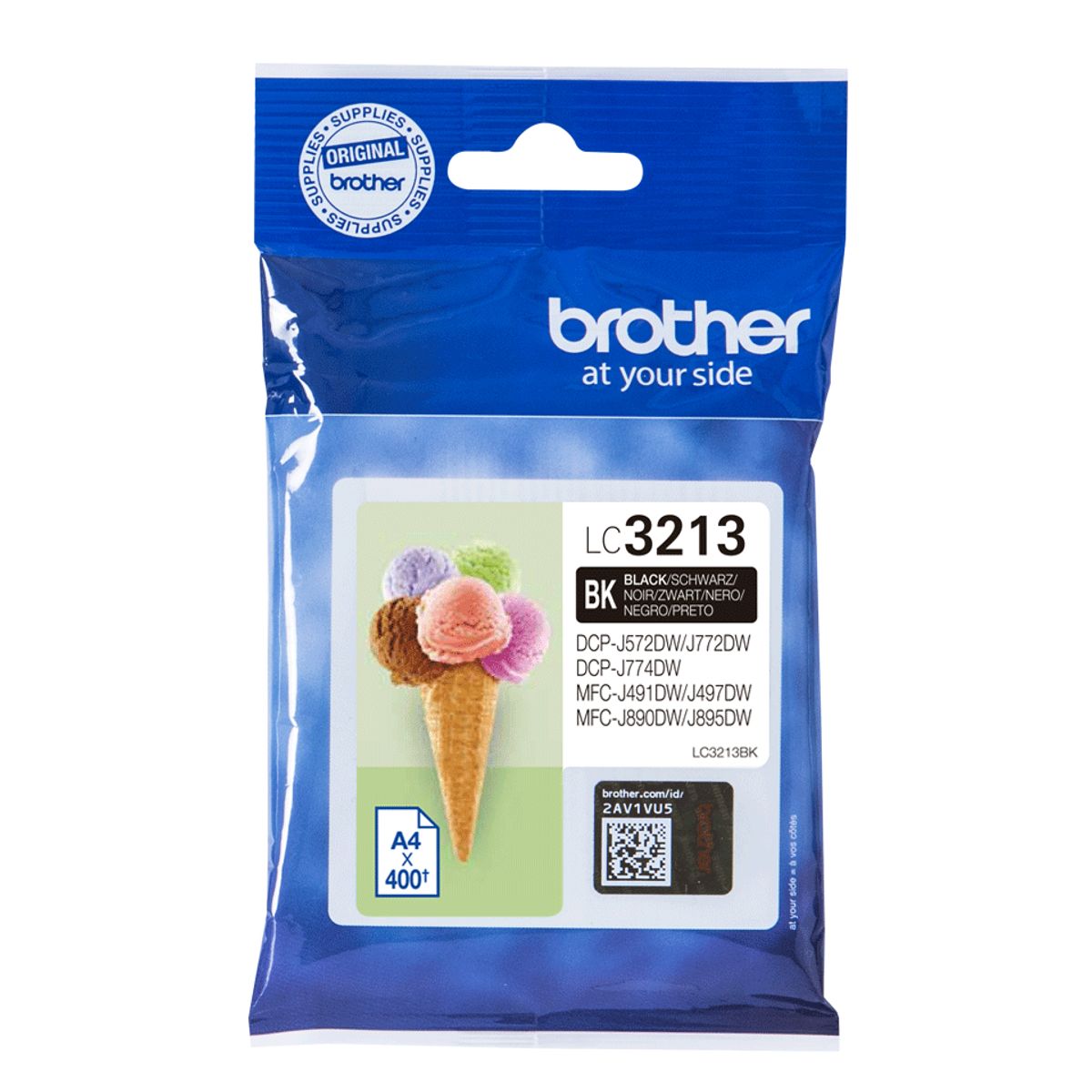 Brother LC3213BK Sort Blækpatron, 400 sider