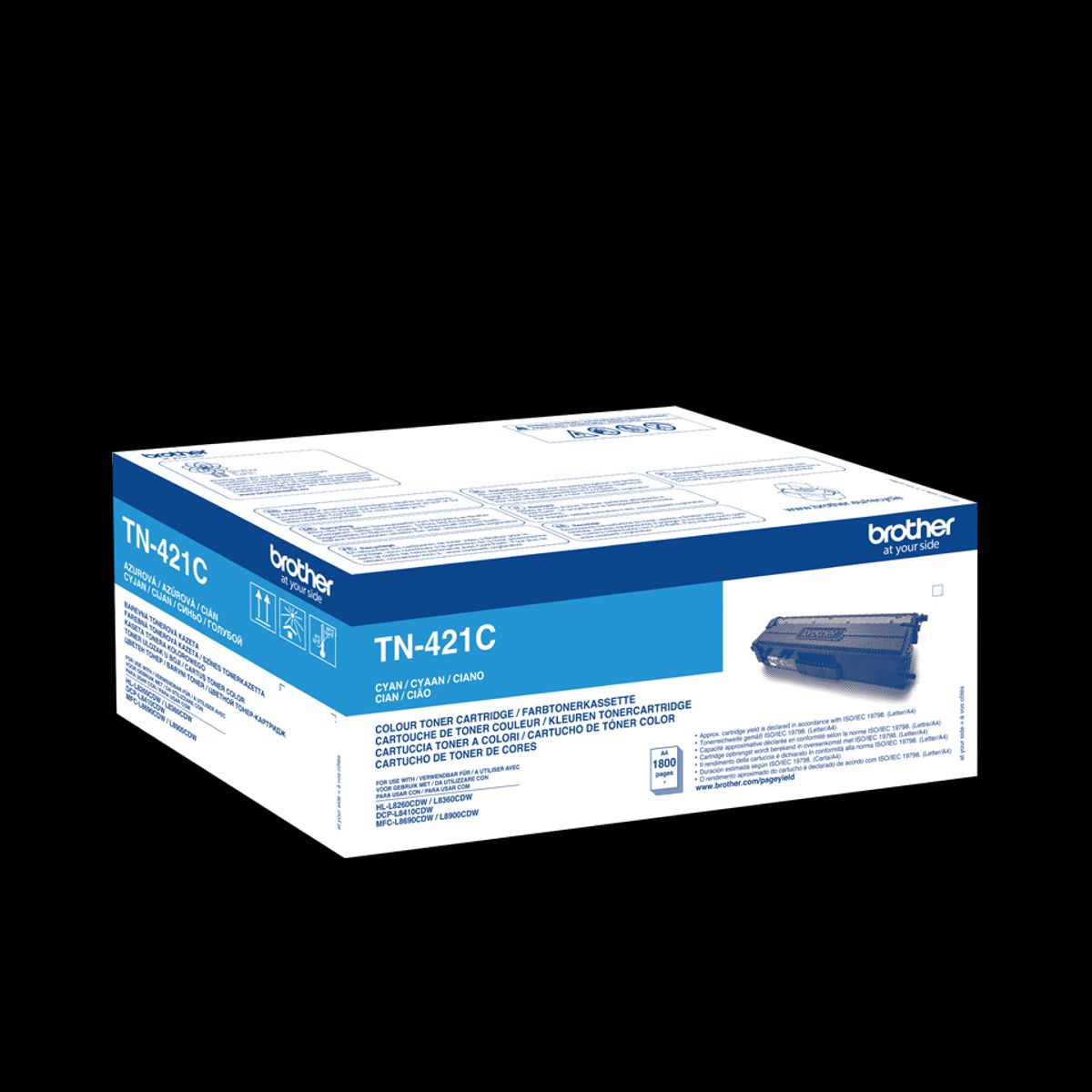 Brother TN-421C Cyan Lasertoner, 1.800 sider