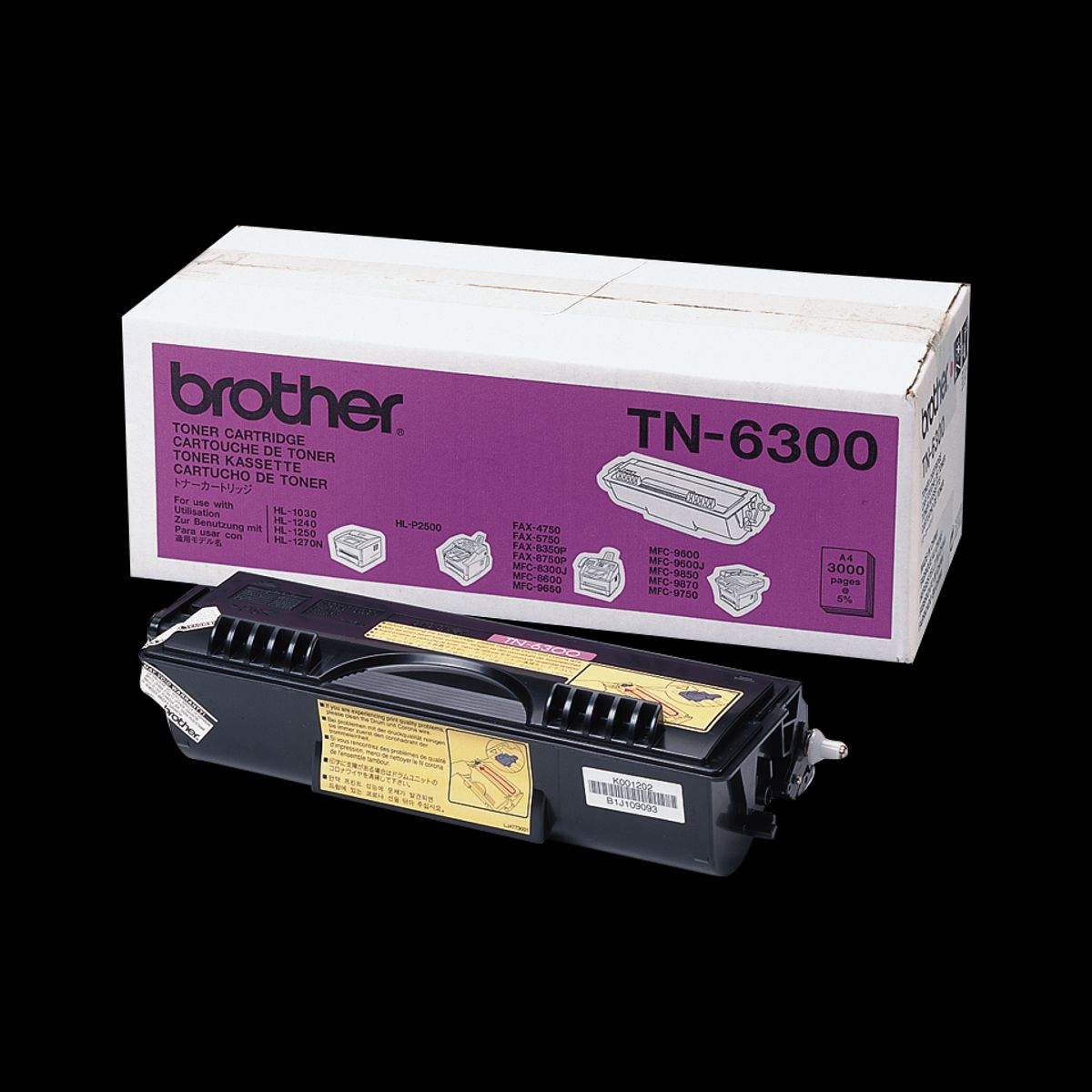 Brother TN-6300 Sort Lasertoner, 3.000 sider