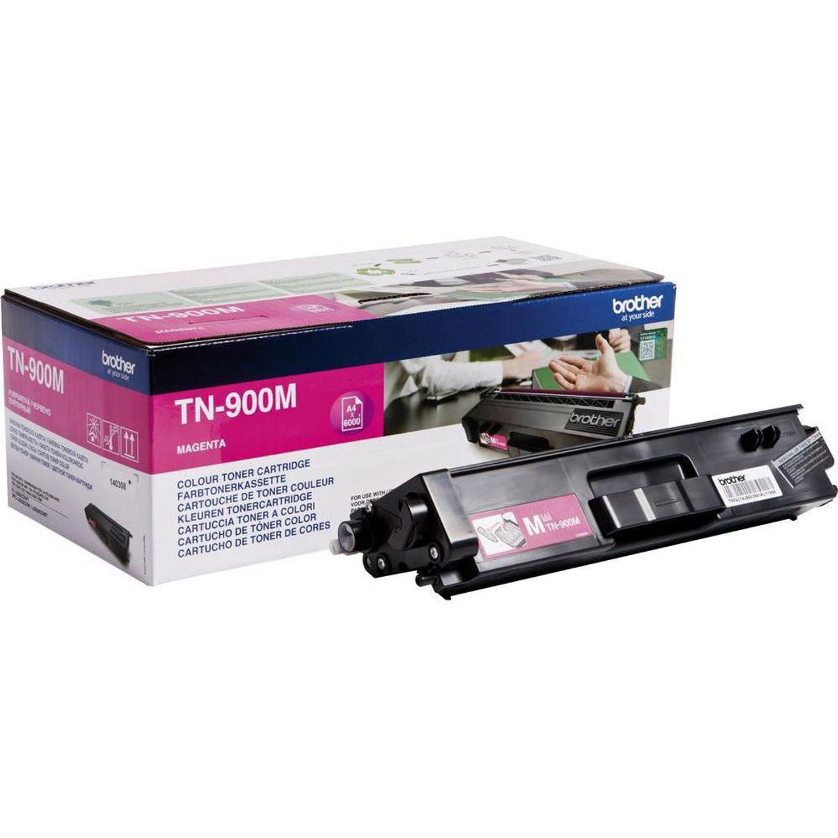 Brother TN900M Magenta Lasertoner, 6000 sider