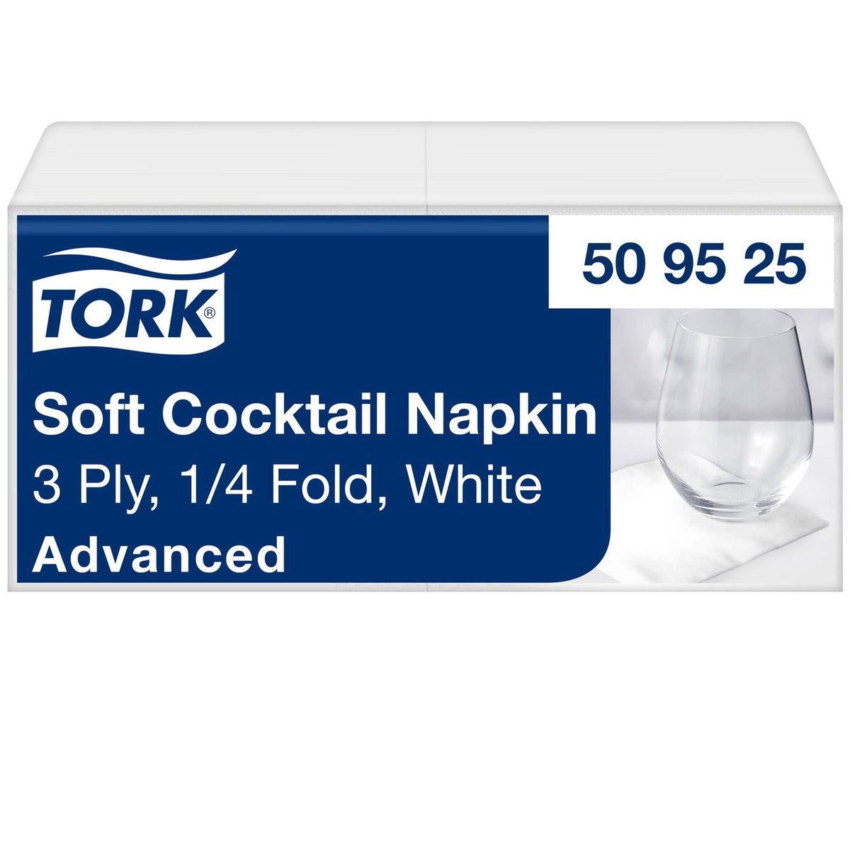 Tork 509525 Advanced Soft servietter 24x24cm hvid 200stk