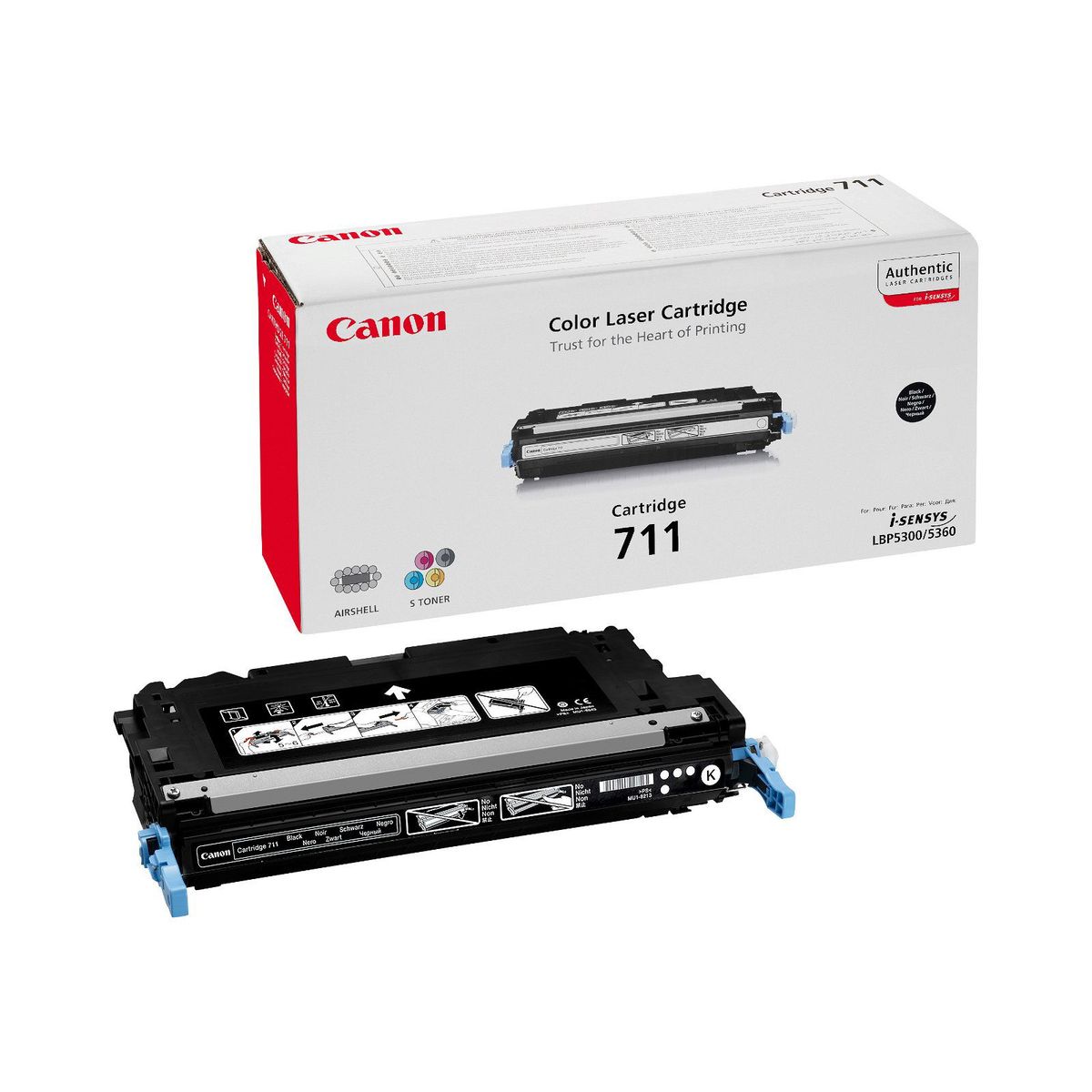 Canon CRT 711 1658B002AA Magenta Lasertoner, 6.000 sider