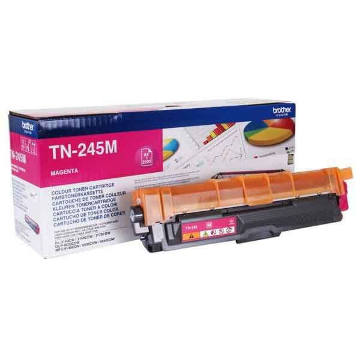 Brother TN245M Magenta Lasertoner, 2.200 sider