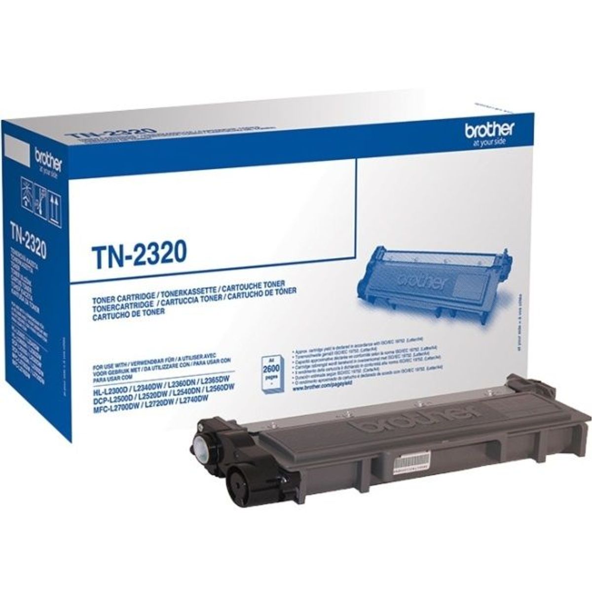 Brother TN-2320 Sort Lasertoner, 2.600 sider