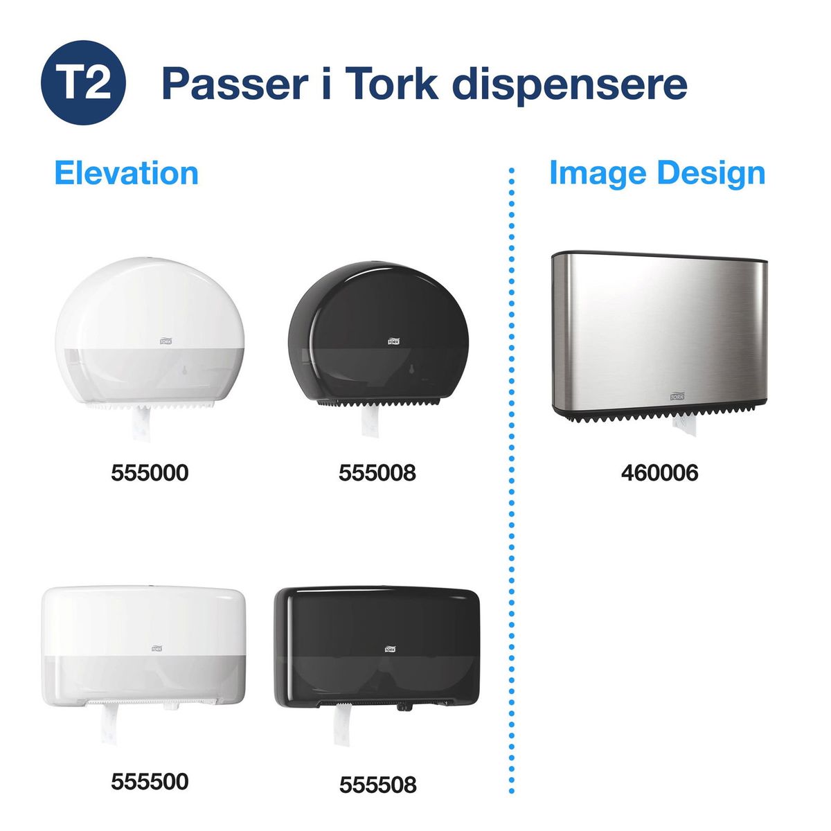 Tork 120280 Advanced T2 Mini Jumbo 2lags toiletpapir 12 ruller