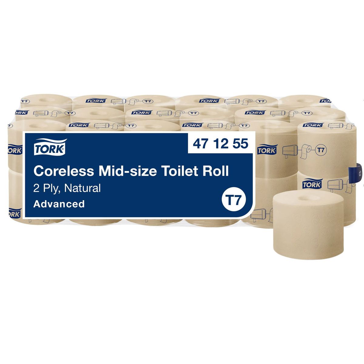 Tork 471255 Advanced Mid-Size toiletpapir 2-lags T7 natur 36rl