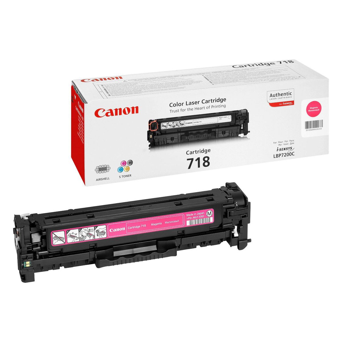 Canon 718M 2660B002AA Magenta Lasertoner, 2.900 sider