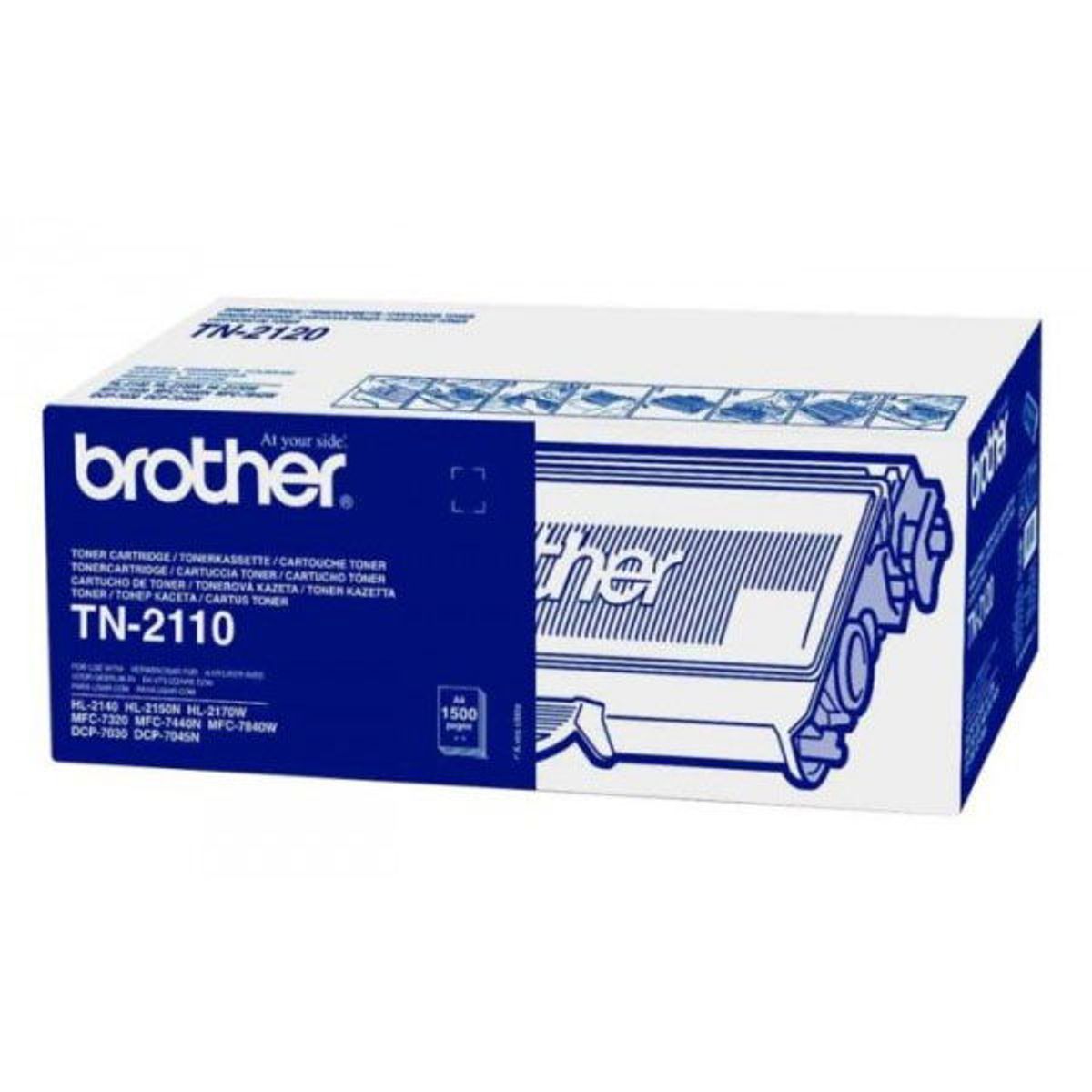 Brother TN-2110 Sort Lasertoner, 1.500 sider