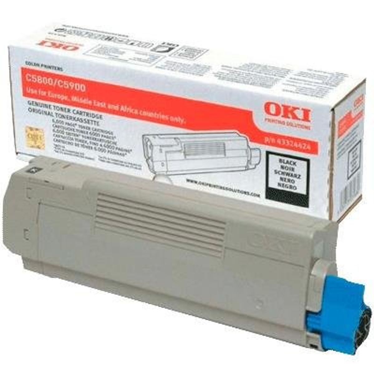 OKI 43324424 Sort Lasertoner, 5.000 sider