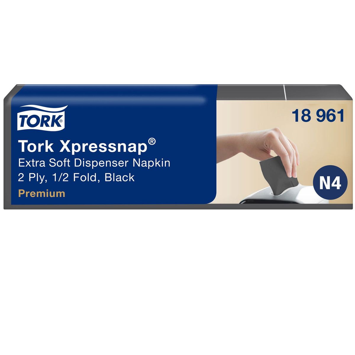 Tork 18961 Xpressnap Extra Soft servietter N4 sort 1000stk