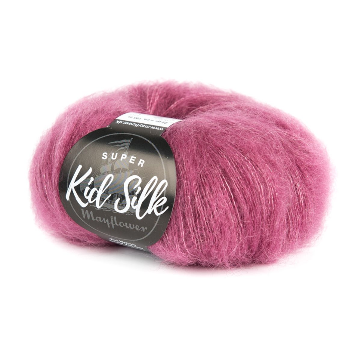 Mayflower Super Kid Silk - Mørk Rosa 16, Mohair/Silk, fra Mayflower