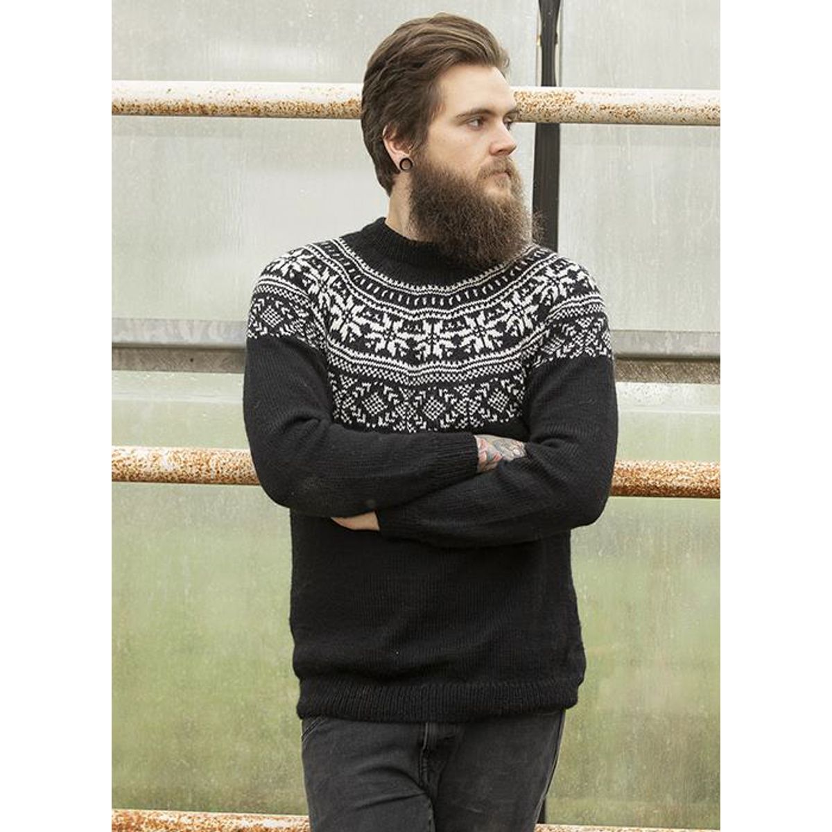 "Frost" Genser - Viking Design 1823-3M kit - XXS-XXXL - Viking Alpaca Storm, fra Viking