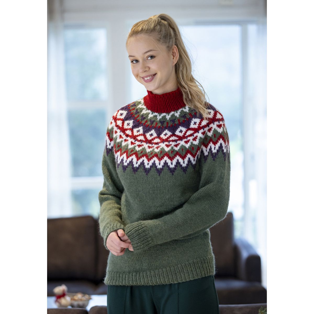 "Kraft" genser- Viking Design 2334-3A Kit - XS-XXL - Viking Wool, fra Viking