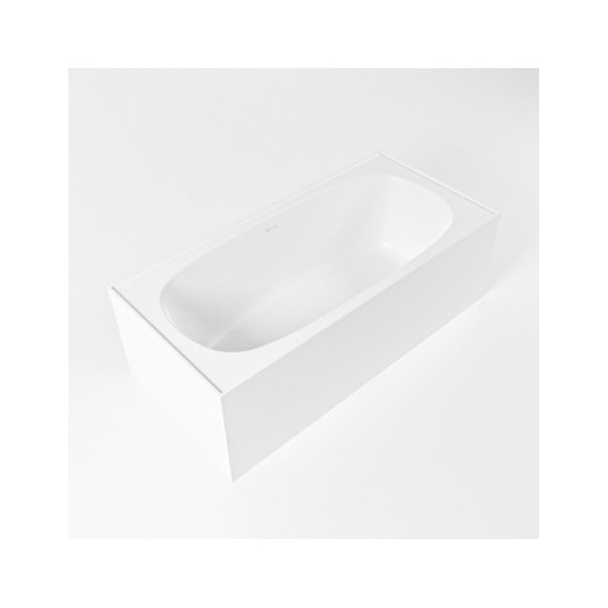 FREEZE fritstående badekar 180 x 85 cm Solid surface - Talkum