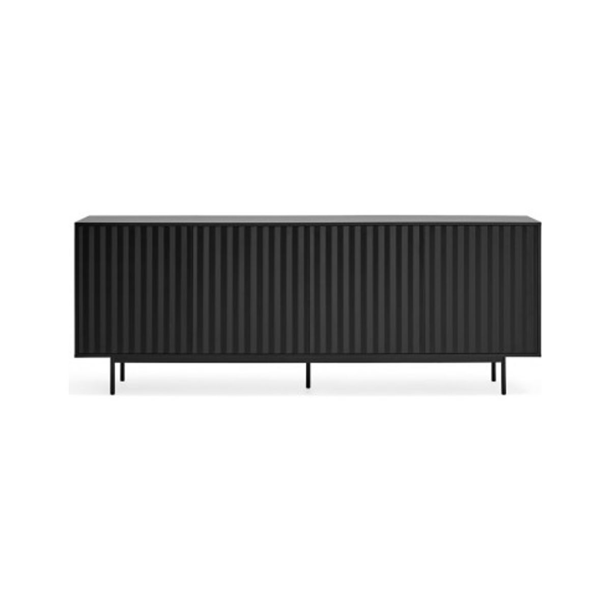 Sierra sideboard i metal og mdf finér B211 cm - Sort/Sort