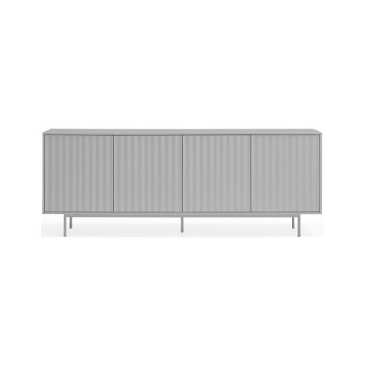 Sierra sideboard i metal og mdf finér B211 cm - Lysegrå/Lysegrå