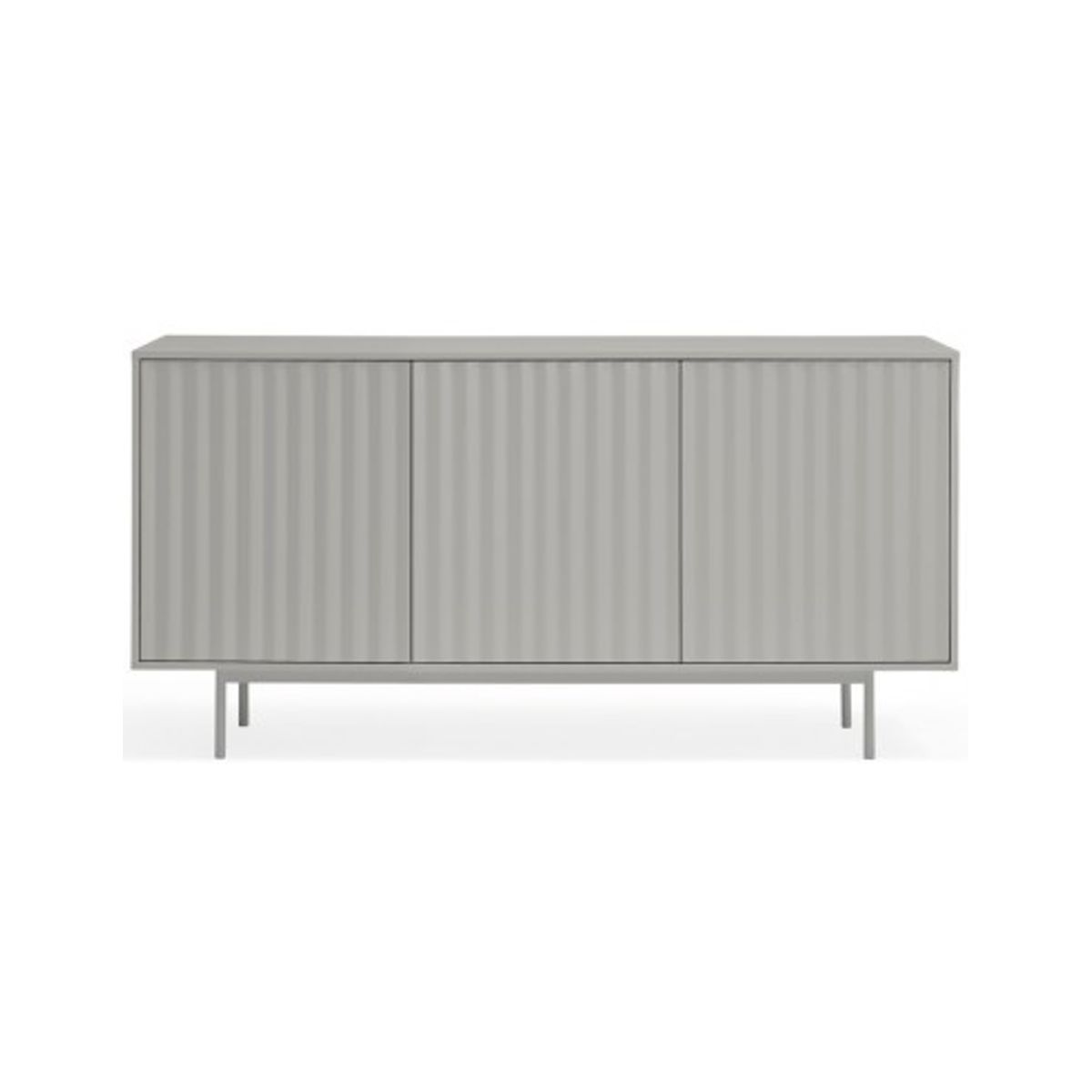 Sierra sideboard i metal og mdf finér B159 cm - Lysegrå/Lysegrå