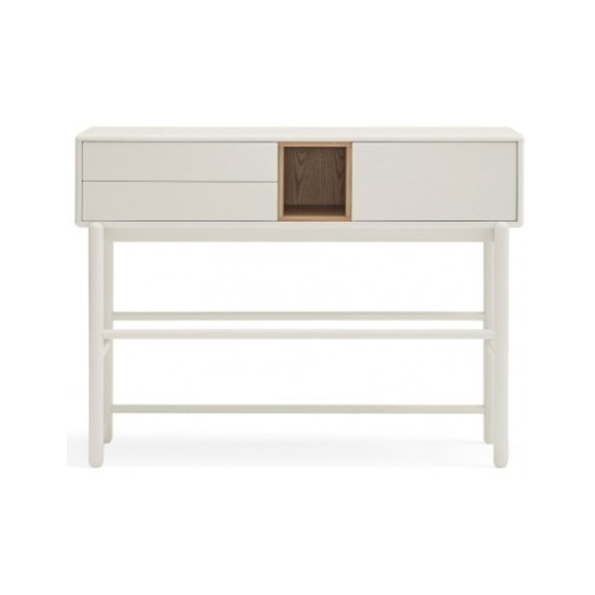 Corvo Konsolbord i massiv træ og mdf finér B120 cm - Creme/Eg