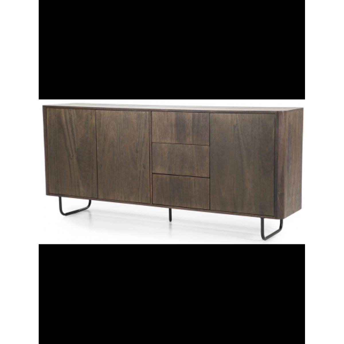 James Sideboard i metal og mangotræ B180 cm - Sort/Brun