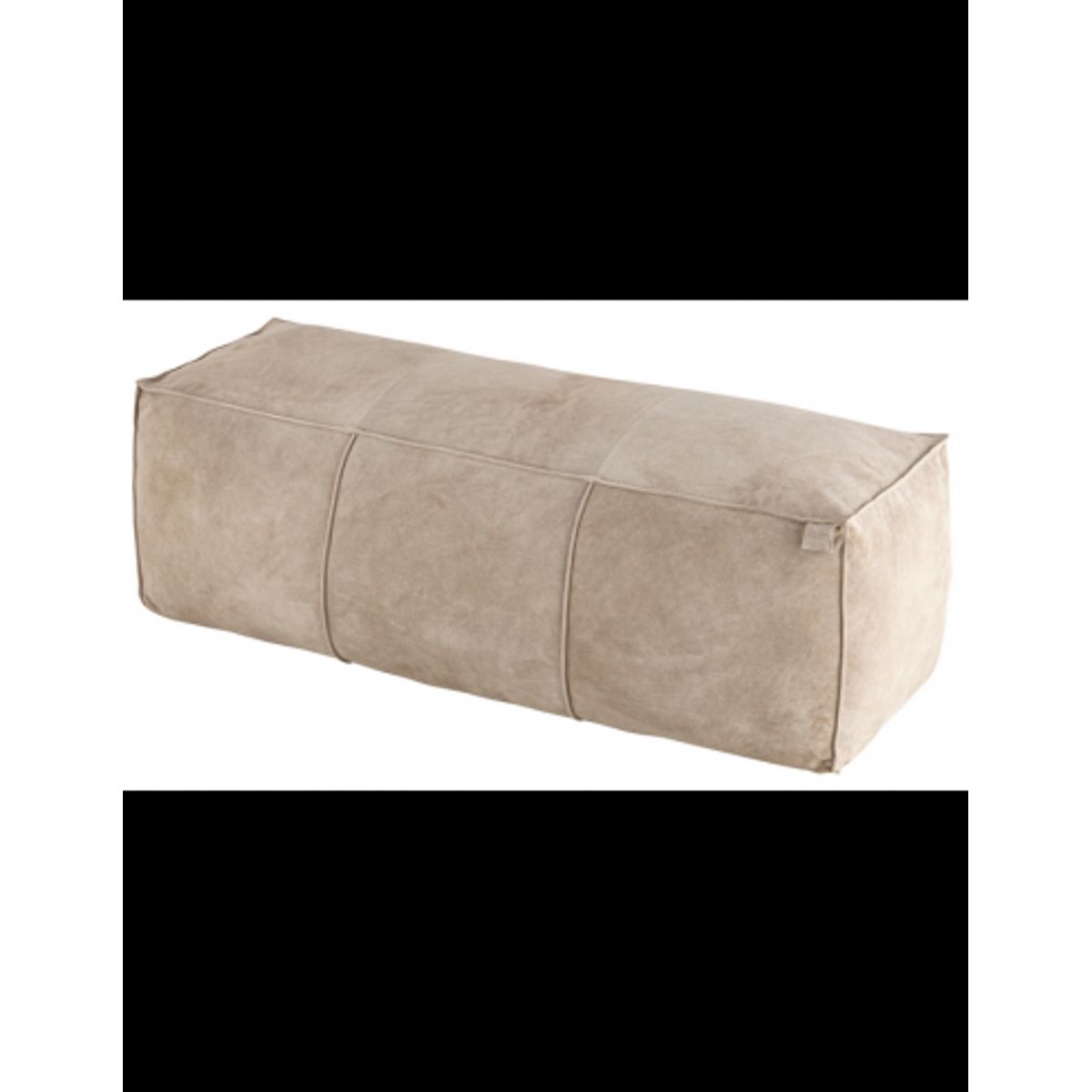 Marieke puf i ruskind 120 x 40 cm - Taupe