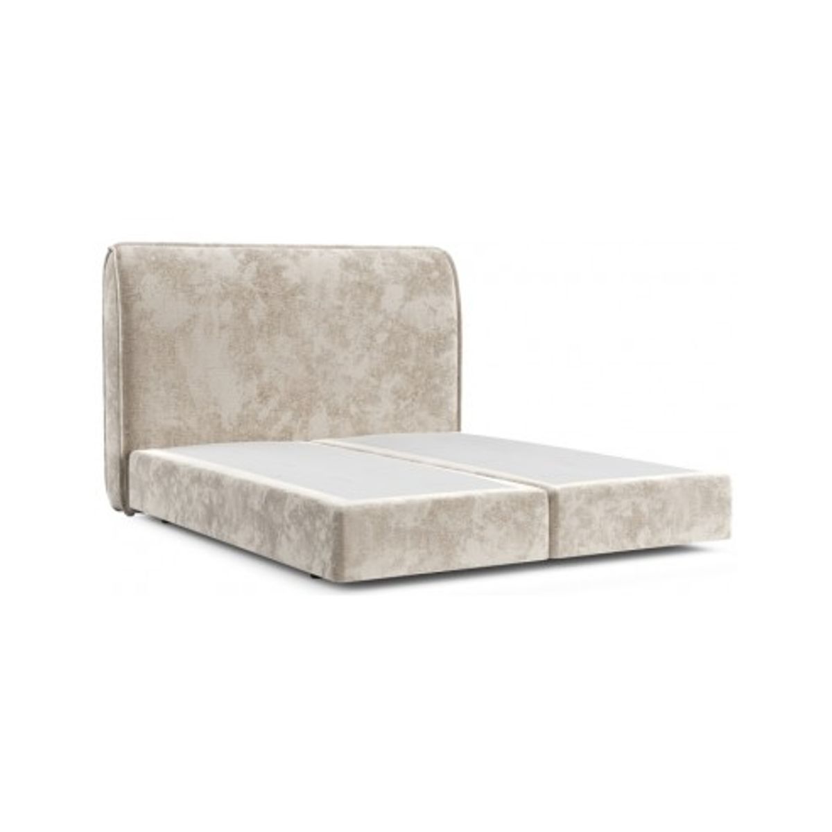 Luppe sengeramme i polyester med sengegavl 160 x 200 cm - Lys beige