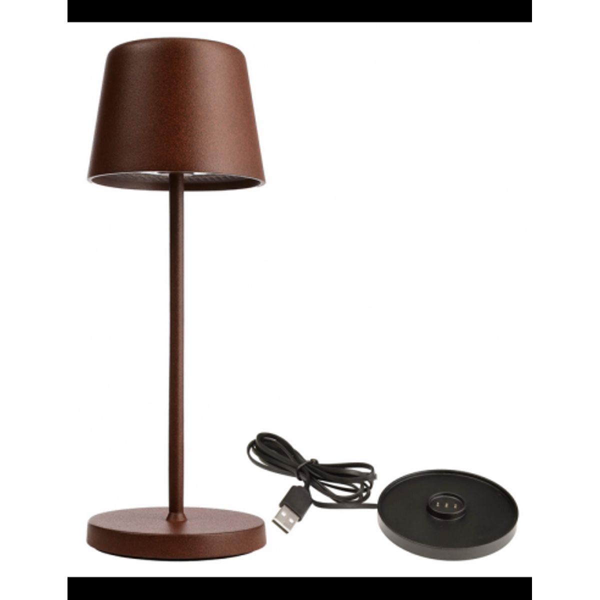 Canis Mini inden-/udendørs trådløs bordlampe H20,8 cm 2,3W LED - Mat rust