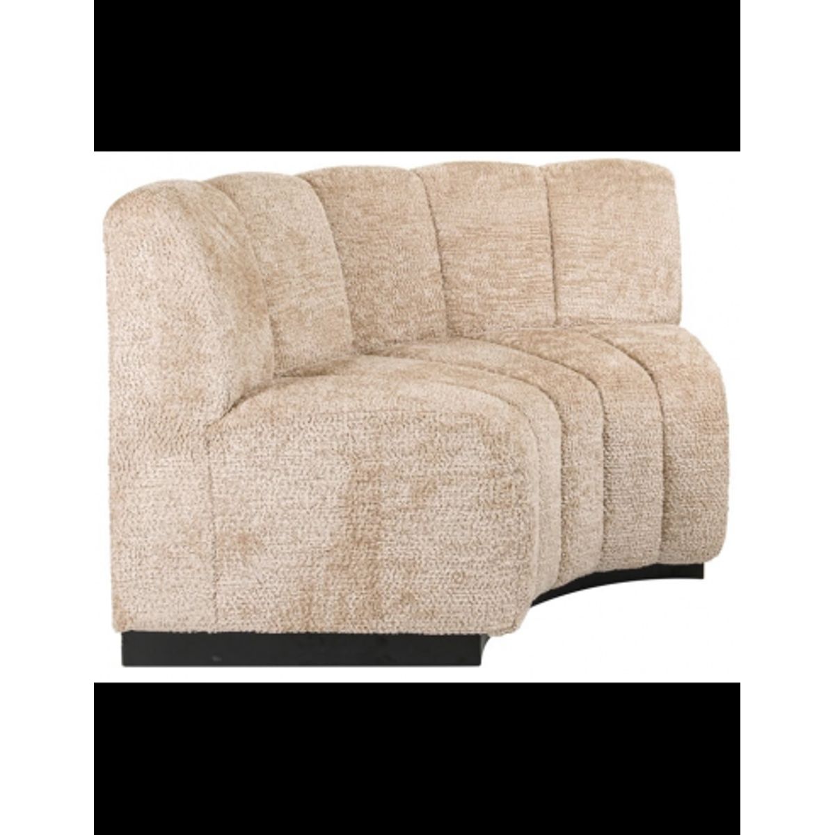 Hillpark buet spisebænk modul i chenille 170 x 80 cm - Beige