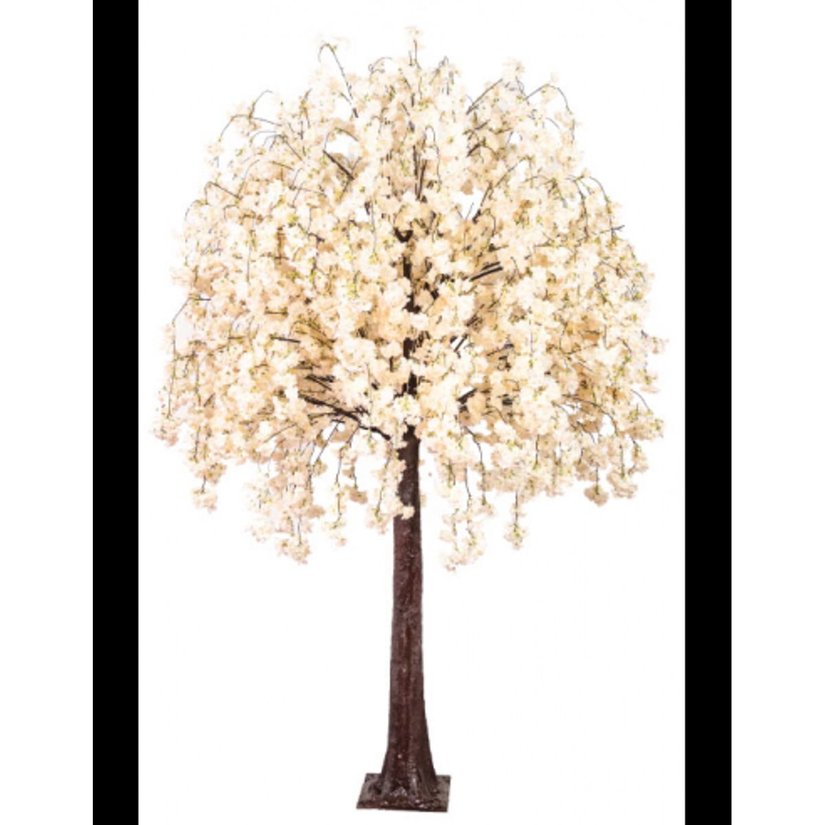 Stort kunstigt blomstertræ H280 cm - Creme