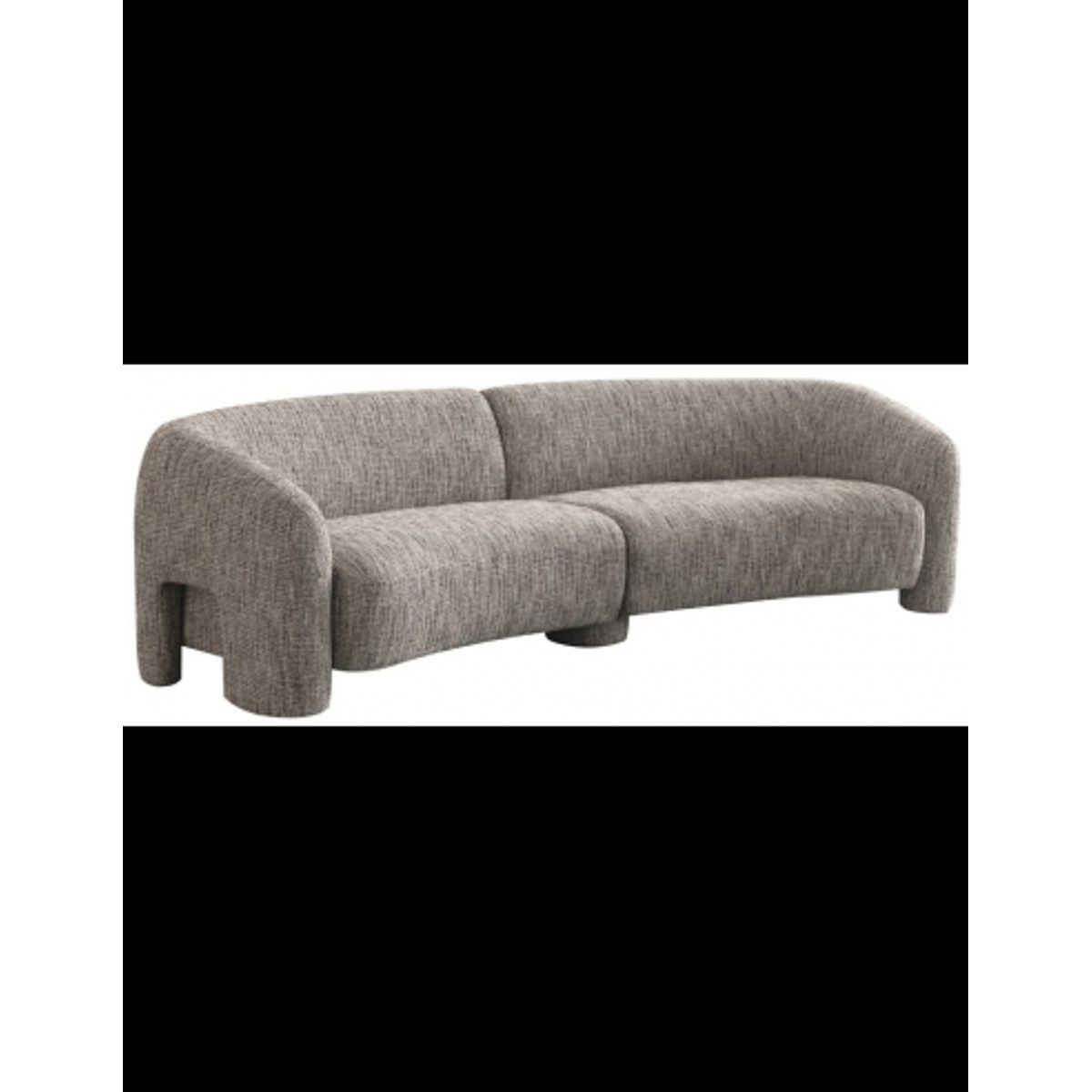 Milania buet 3-personers sofa i bomuld B284 cm - Meleret natur