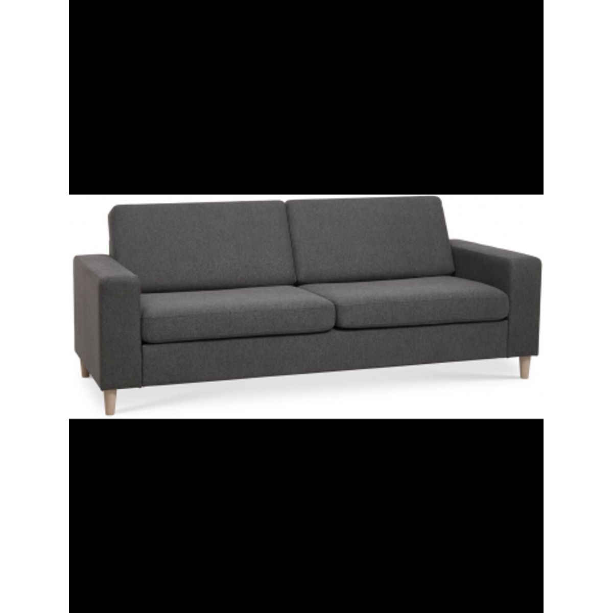 Panset 2-personers sofa i polyester B218 x D81 cm - Natur/Antracit