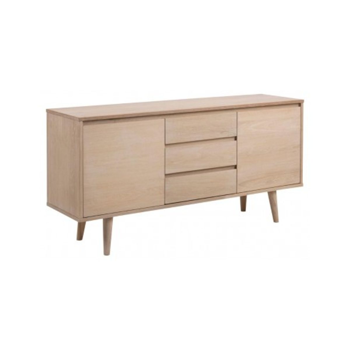 Nag sideboard i mdf og egetræsfinér B150 cm - Hvidpigmenteret eg