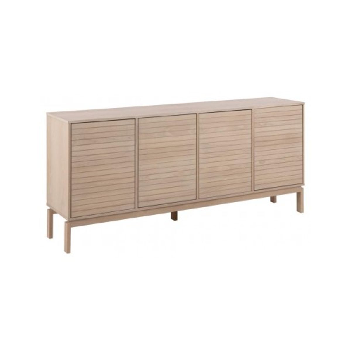 Linley sideboard i egetræ og egetræsfinér B180 cm - Hvidpigmenteret eg