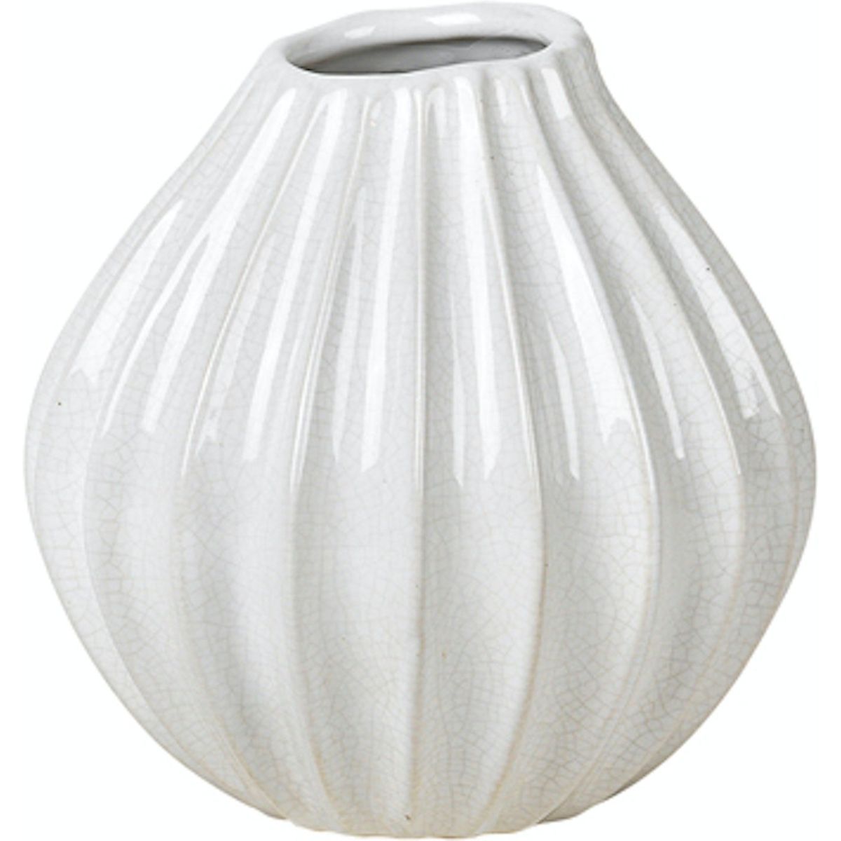 Wide, Vase, hvid, H15x15 cm, keramik