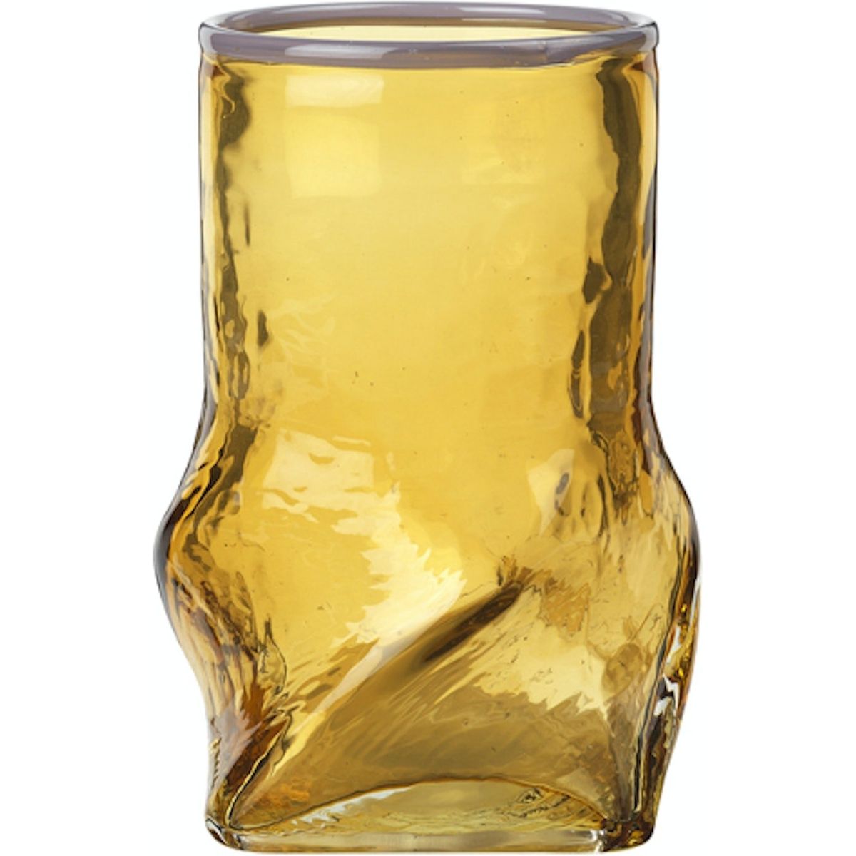 Ellen, Vase, guld, mundblæst glas