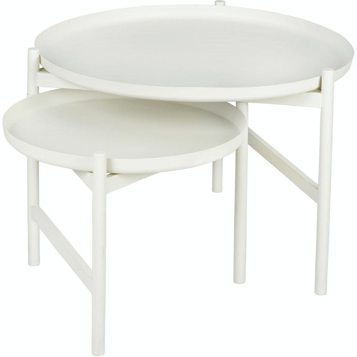 Turner table, Sofabord, hvid, H50x40 cm, jern