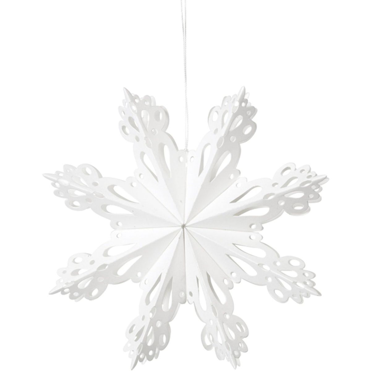 Snowflake, Juledekoration, hvid, 15 cm